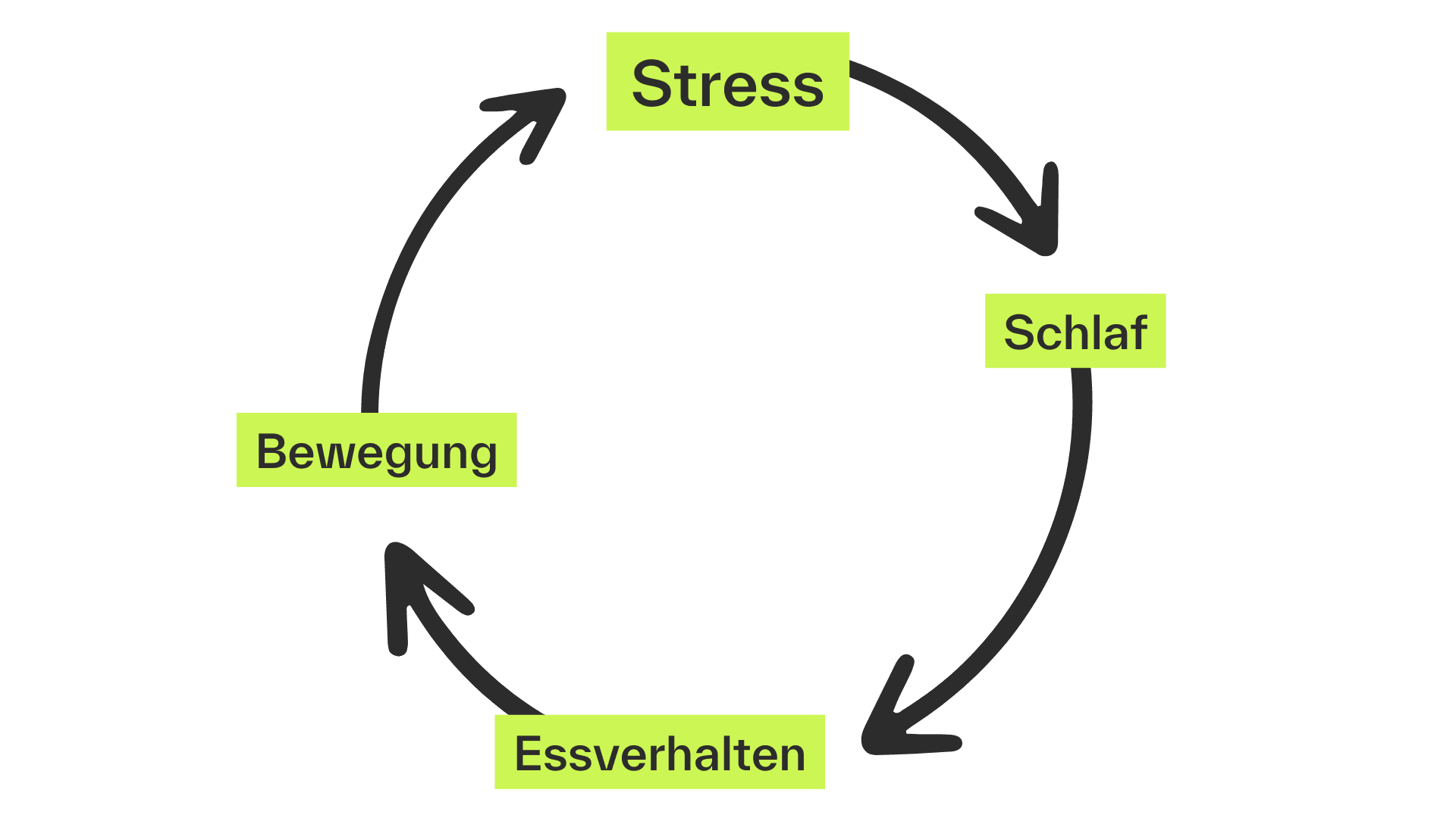 Eine Visualisierung des Stress-Kreislaufs